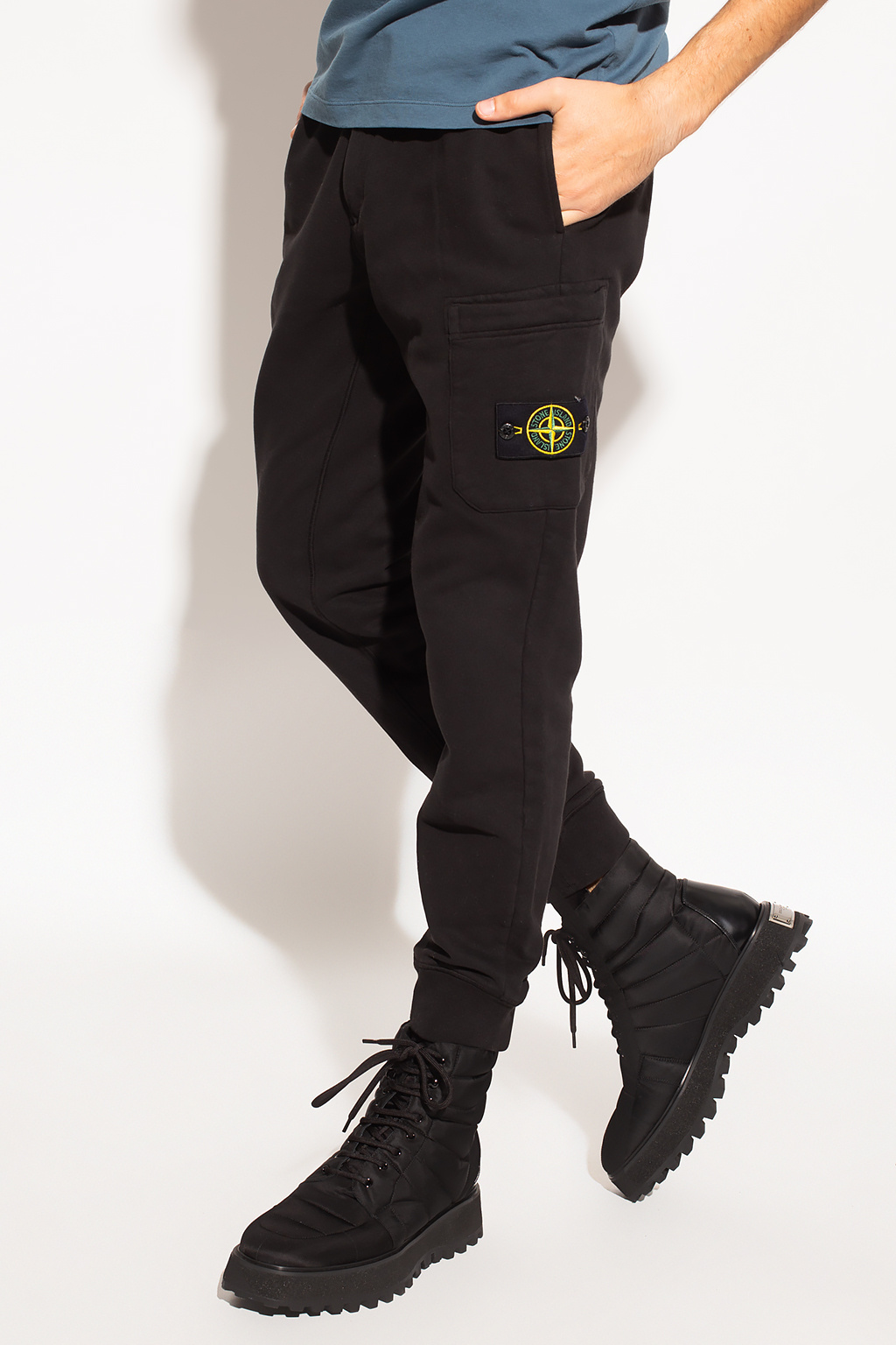 Stone island store sweatpants black